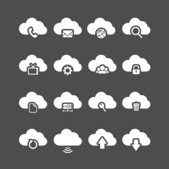 cloud computing icon set, vector eps10
