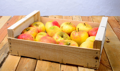 small box of apples for cider