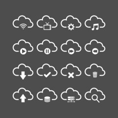 cloud computing icon set, vector eps10