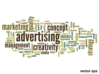 Vector conceptual advertising business word cloud