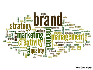 Vector conceptual business word cloud