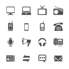 communication icon set, vector eps10