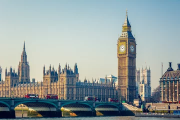 Fotobehang Big Ben and Houses of parliament, London © sborisov
