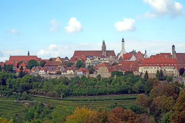 Fototapeta premium Altstadtpanorama von Rothenburg