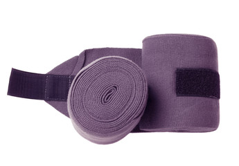 horse new  purple knitwear bandages isolated on white