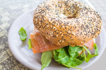Fresh Salmon Bagel