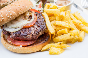 American cheese burger