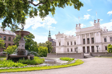 white university building in Lund