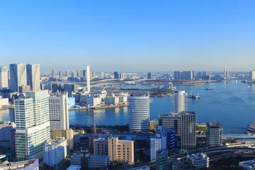 Fotobehang The city of Tokyo, Skyscraper at Tokyo bay area © Scirocco340