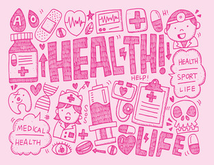 doodle medical background