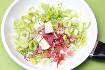 Lauch mit Speck