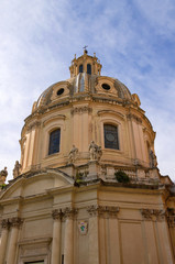 Fototapeta na wymiar Dome of the church Holy Name of Mary in Rome, Italy