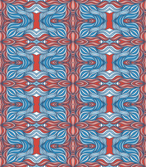 Background with abstract doodle waves