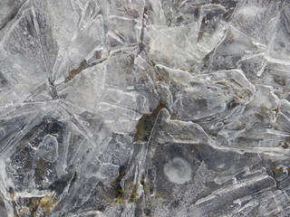 Frosty pattern ice lake