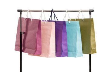 Row of shopping bags