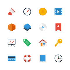 Set flat vector icons. Icons for web site, app, ui.