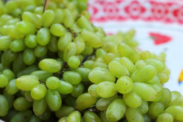 Fresh grapes on the tray