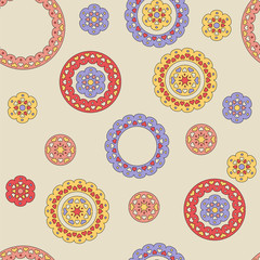 seamless pattern with romantic elements of hearts