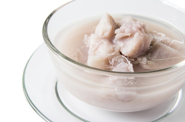 Boiled taro with sugar