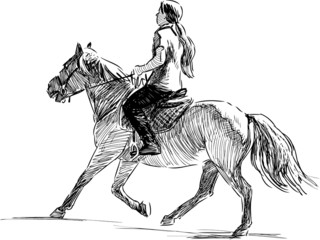 girl riding a horse