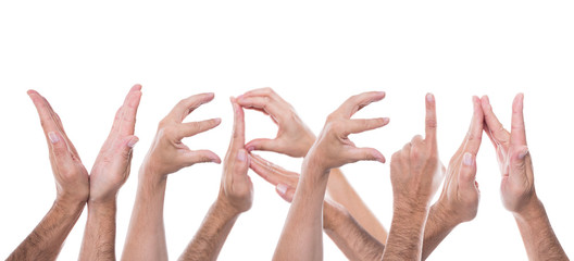 Viele Hände formen das Wort Verein