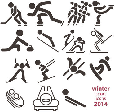 Winter sport icons