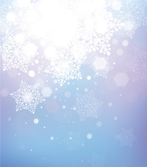 Vector abstract snowflake background.