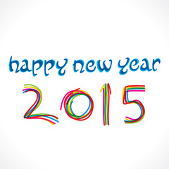 happy new year 2015 greeting design vector