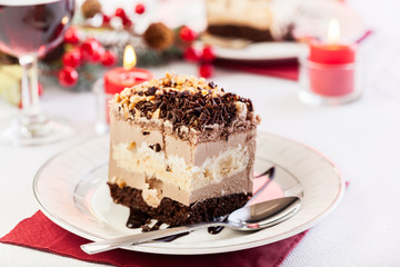 Piece of meringue cake