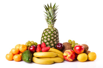 Plakat Assortment of exotic fruits. Fresh Fruits