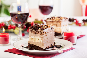 Piece of meringue cake