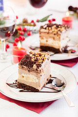 Piece of meringue cake