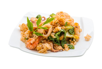 Rice with seafood