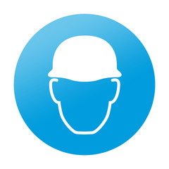 Etiqueta redonda casco