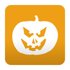 Etiqueta tipo app calabaza de Halloween