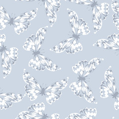 Seamless pattern with butterfly. Cute seamless.