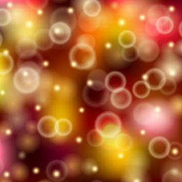 Festive background with bubbles, bokeh