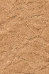Recycle Coarse Grain Brown Kraft Paper Crumpled Grunge Texture