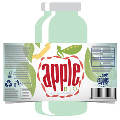 Apple juice product label - 70909903