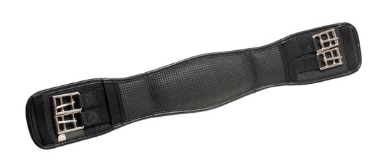dressage black softness girth isolated on white