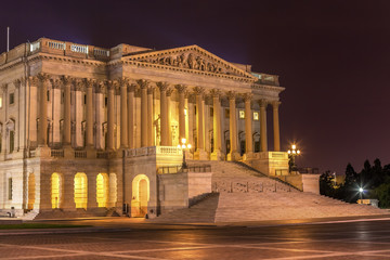 Obraz premium Senate US Capitol North Side Night Washington DC