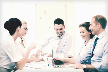 business team having meeting in office