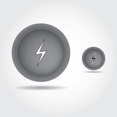 Lightning Bolt icon , Electricity button