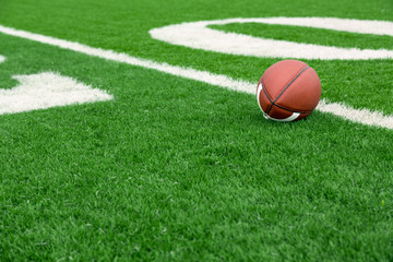 Football field with ball