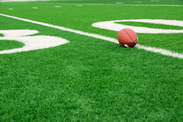 Football field with ball