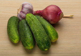 Cucumbers on the board