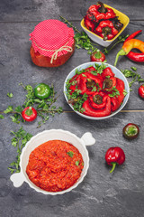 Ajvar, a delicious roasted red pepper dish