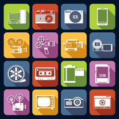 Photo Video Icons Set