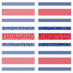 Mosaic Costa Rica flag set
