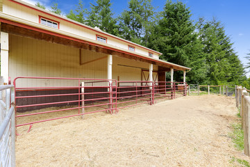 Horse barn with outside stable